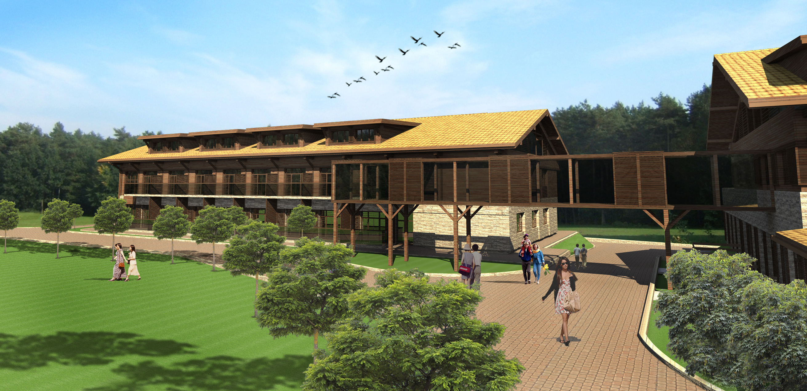 Widok ogrodu i tarasu