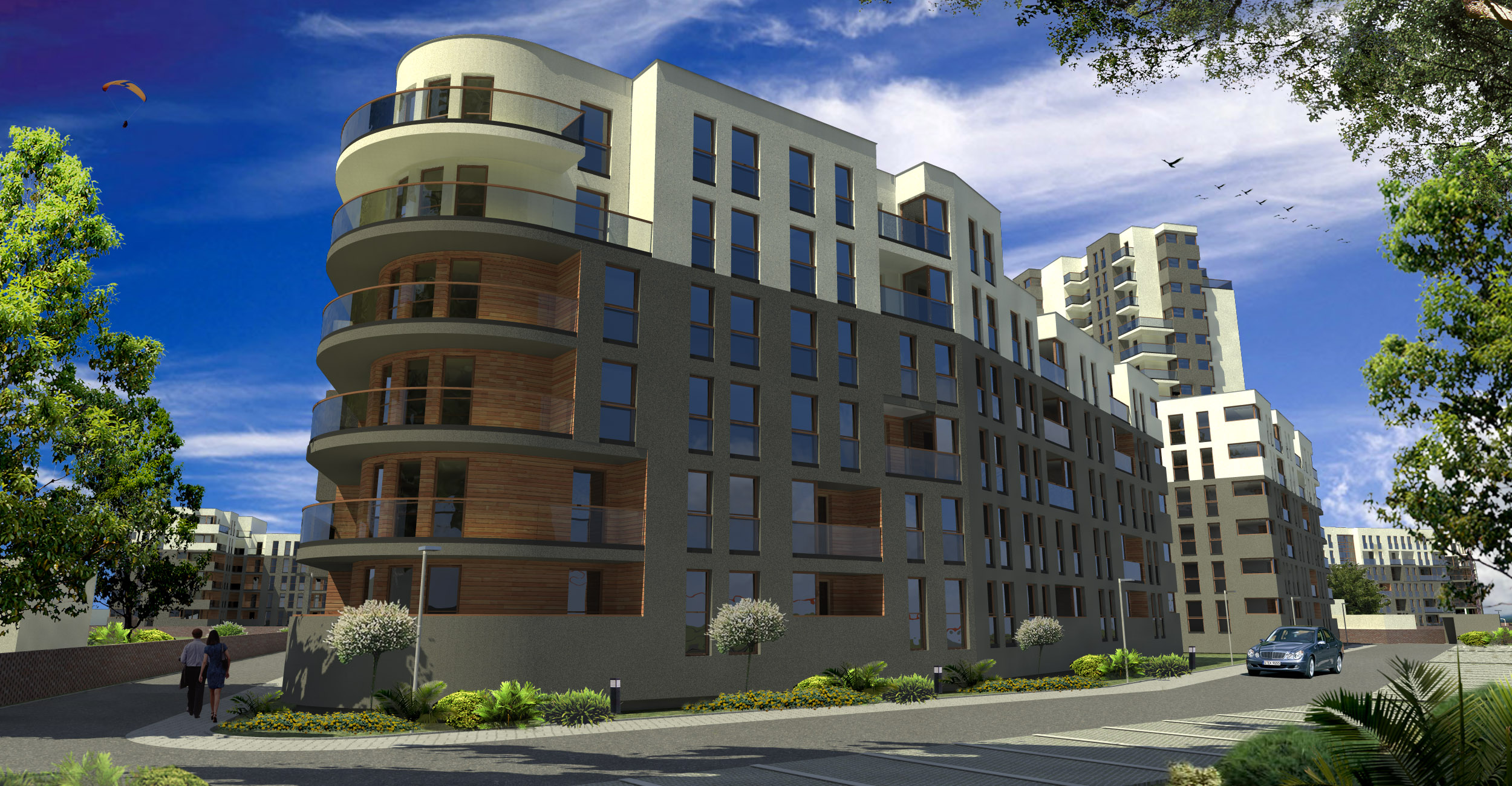 Widok ogrodu i tarasu